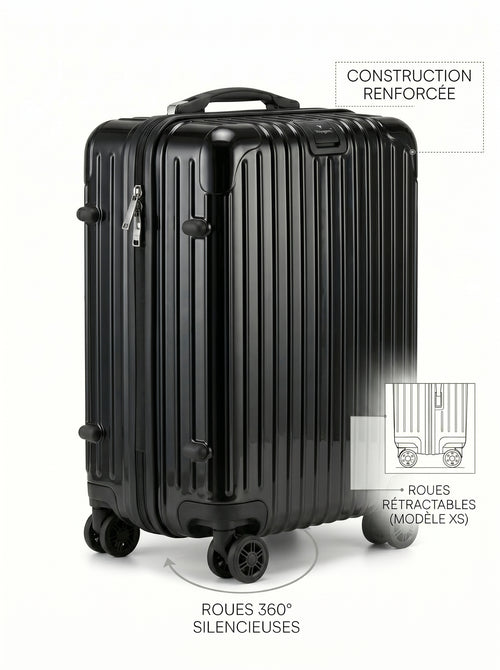 Set de 4 Valises Premium Black Pétrole — Collection Signature