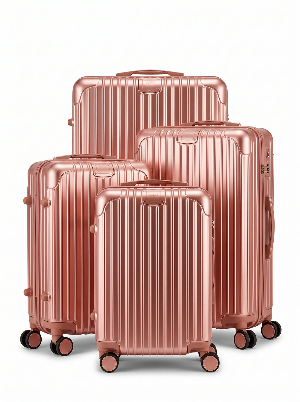 Set de 4 Valises Premium Rose Gold — Collection Signature