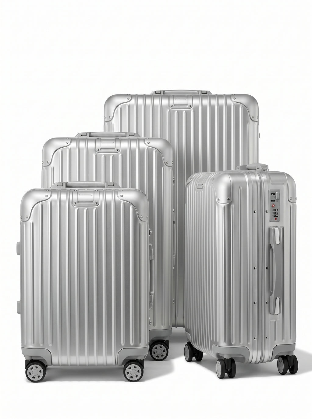 Set de 4 Valises Premium SILVER — Collection Signature