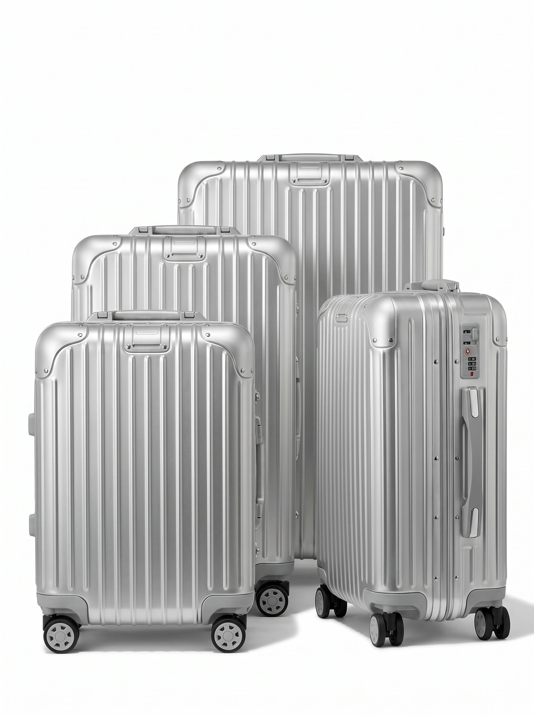 Set de 4 Valises Premium SILVER — Collection Signature
