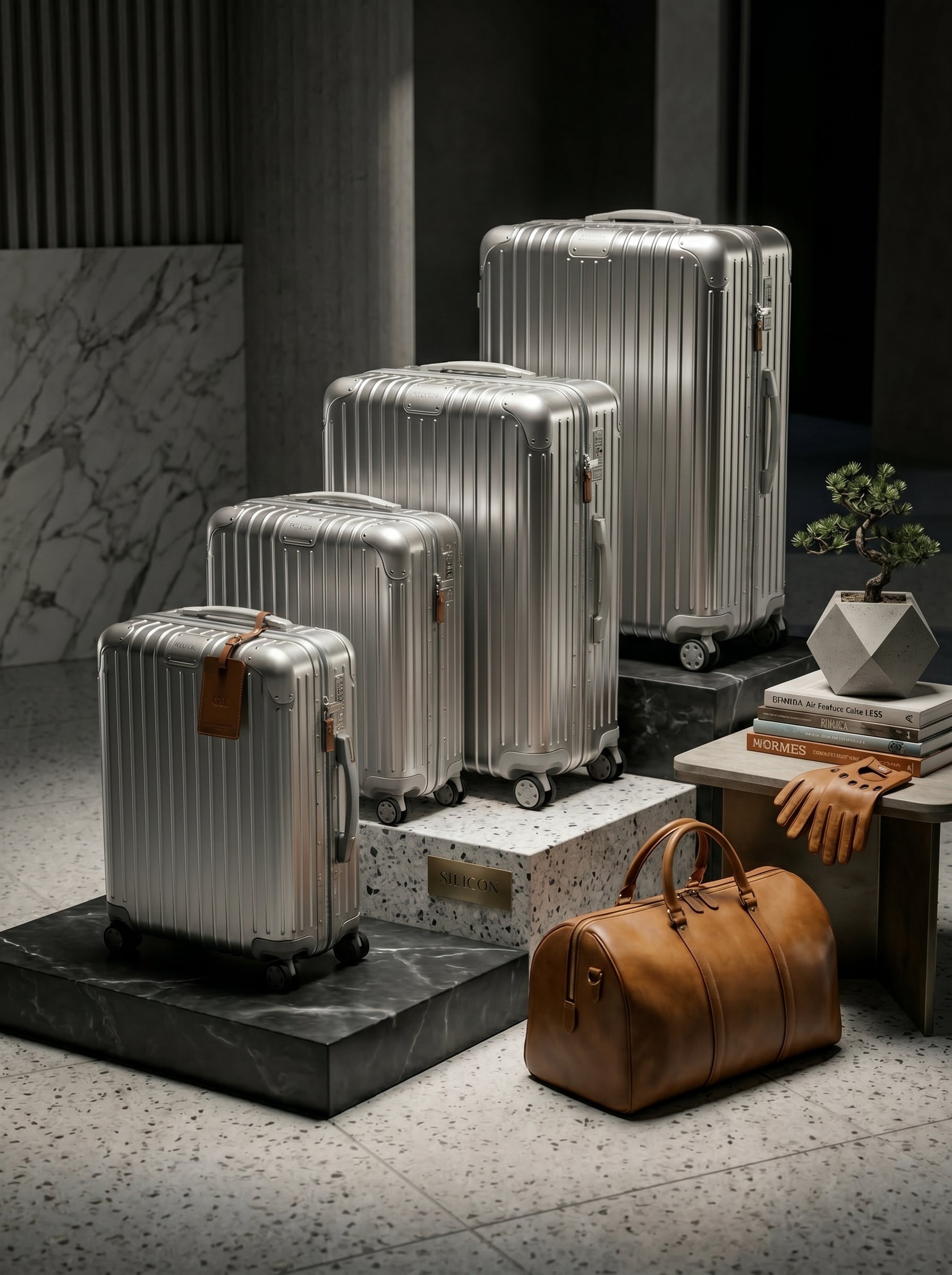 Set de 4 Valises Premium SILVER — Collection Signature